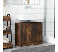 Berkfield Home Sink Cabinet Smoked Oak 63x29x55 cm Engineered Wood in Brown | Size: 63 x 29 x 55 cm Berkfield Home Brown 63 x 29 x 55 cm