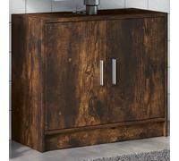 Berkfield Home Sink Cabinet Smoked Oak 63x29x55 cm Engineered Wood in Brown | Size: 63 x 29 x 55 cm Berkfield Home Brown 63 x 29 x 55 cm