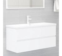 Berkfield Home Sink Cabinet White 100x38.5x45 cm Engineered Wood Berkfield Home White 100x38.5x45 cm