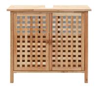 Berkfield Home Sink Cabinet with Mirror Solid Walnut Wood in Brown Berkfield Home Brown