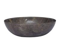 Berkfield Home Sink Grey √ò40x12 cm Marble | Size: 40x12 cm Berkfield Home Grey 40x12 cm