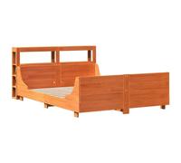 Berkfield Home Sl ed Frame without Mattress Wax Brown 120x200 cm Solid Wood Pine | Size: Small Double Berkfield Home Brown Small Double
