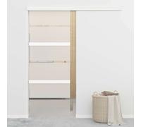 Berkfield Home Sliding Door ESG Glass & Aluminium 76x212 cm Silver Berkfield Home Silver 76x212 cm