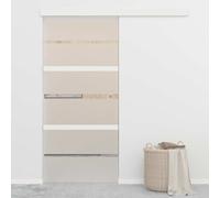 Berkfield Home Sliding Door ESG Glass & Aluminium 90x205 cm Silver Berkfield Home Silver 90x205 cm