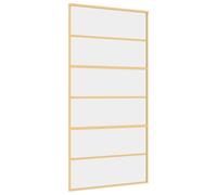 Berkfield Home Sliding Door Gold 102.5x205 cm Clear ESG Glass & Aluminium Berkfield Home Gold 102.5x205 cm