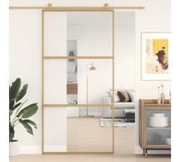 Berkfield Home Sliding Door Gold 102.5x205 cm Clear ESG Glass & Aluminium Berkfield Home Gold 102.5x205 cm
