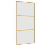 Berkfield Home Sliding Door Gold 102.5x205 cm Frosted ESG Glass & Aluminium Berkfield Home Gold 102.5x205 cm