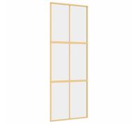 Berkfield Home Sliding Door Gold 76x205 cm Clear ESG Glass & Aluminium Berkfield Home Gold 76x205 cm
