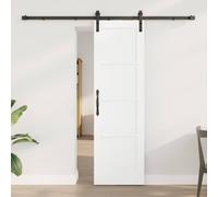 Berkfield Home Sliding Door with Hardware Set White 61x198, 5 cm Solid Wood Pine Berkfield Home White