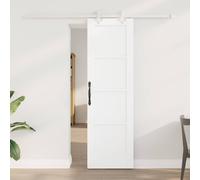 Berkfield Home Sliding Door with Hardware Set White 61x198.5 cm Solid Wood Pine Berkfield Home White 61x198.5 cm