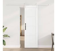 Berkfield Home Sliding Door with Hardware Set White 61x198.5 cm Solid Wood Pine Berkfield Home White 61x198.5 cm