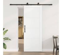 Berkfield Home Sliding Door with Hardware Set White 78x202 cm Solid Wood Pine Berkfield Home Multicolor 78x202 cm