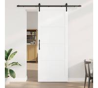 Berkfield Home Sliding Door with Hardware Set White 93x232 cm Solid Wood Pine Berkfield Home Multicolor 93x232 cm