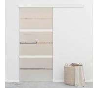 Berkfield Home Sliding Door with Soft Stops ESG Glass & Aluminium 90x205 cm in Silver Berkfield Home Silver 90x205 cm