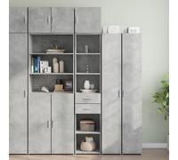 Berkfield Home Slim Storage Cabinet Concrete Grey 40x42.5x225 cm Engineered Wood Berkfield Home Grey 40x42.5x225 cm