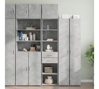 Berkfield Home Slim Storage Cabinet Concrete Grey 45x42.5x225 cm Engineered Wood Berkfield Home Grey 45x42.5x225 cm