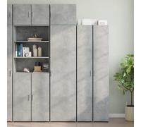 Berkfield Home Slim Storage Cabinet Concrete Grey 50x42.5x225 cm Engineered Wood Berkfield Home Grey 50x42.5x225 cm