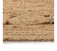 Berkfield Home Soft Area Rug Braided Design Jute 120 cm Round in Beige | Size: 100 cm diameter Berkfield Home Beige 100 cm diameter