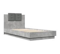 Berkfield Home Soft Bed Frame without Mattress Concrete Grey 90x190 cm Single Berkfield Home Grey Single
