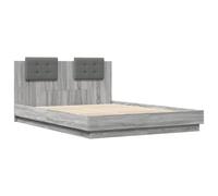 Berkfield Home Soft Bed Frame without Mattress Grey Sonoma 140x200 cm Berkfield Home Grey 140x200 cm