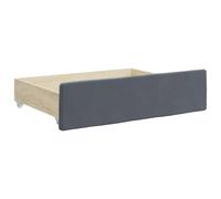 Berkfield Home Soft Bed Storage Drawers 2 pcs Dark Grey Engineered Wood & Velvet Berkfield Home Dark Grey