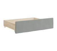 Berkfield Home Soft Bed Storage Drawers 2 pcs Light Grey Engineered Wood & Velvet Berkfield Home Grey
