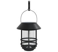 Berkfield Home Solar Outdoor Wall Lanterns 2 pcs White in Black Berkfield Home Black