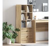 Berkfield Home Sonoma Oak Shelving Unit Sonoma Oak MDF Big Shelving Unit in Brown Berkfield Home Brown