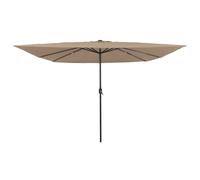 Berkfield Home Square Garden Parasol with LED Lights 295x245 cm Taupe Berkfield Home Taupe 295x245 cm