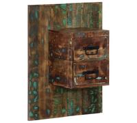 Berkfield Home Stable Bedside Cabinet Multicolour 60x32x80 cm Solid Wood Reclaimed | Size: 60 x 32 x 80 cm Berkfield Home Multicolor 60 x 32 x 80 cm