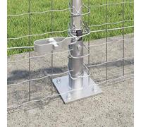 Berkfield Home Stable Fence Posts Set of 26 Galvanised steel 3.2 x 3.2 x 70 cm F in Silver Berkfield Home Silver 3.2 x 3.2 x 70 cm