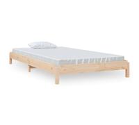 Berkfield Home Stack Bed 100x200 cm Solid Wood Pine in Natural Berkfield Home Natural 100x200 cm