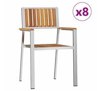 Berkfield Home Stacking Garden Chairs 8 pcs 54.5x56x87 cm Solid Wood Acacia in Brown Berkfield Home Brown 54.5x56x87 cm