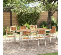 Berkfield Home Stacking Garden Chairs 8 pcs 54.5x56x87 cm Solid Wood Acacia in Brown Berkfield Home Brown 54.5x56x87 cm