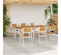 Berkfield Home Stacking Garden Chairs 8 pcs 54.5x56x87 cm Solid Wood Acacia in Brown Berkfield Home Brown 54.5x56x87 cm