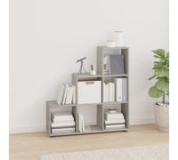 Berkfield Home Staircase Bookcase Concrete Grey 107 cm Engineered Wood Berkfield Home Grey
