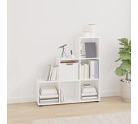 Berkfield Home Staircase Bookcase High Gloss White 107 cm Engineered Wood Berkfield Home White