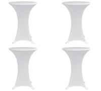 Berkfield Home Standing Table Cover √ò70 cm White Stretch 4 pcs Berkfield Home White