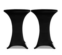Berkfield Home Standing Table Cover √ò70cm Black Stretch 2 pcs Berkfield Home Black