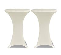 Berkfield Home Standing Table Cover √ò70cm Cream Stretch 2 pcs Berkfield Home Cream