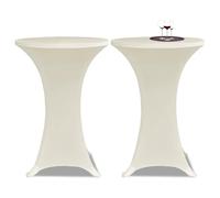 Berkfield Home Standing Table Cover √ò70cm Cream Stretch 2 pcs Berkfield Home Cream