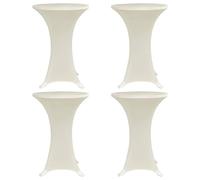 Berkfield Home Standing Table Cover √ò80 cm Cream Stretch 4 pcs Berkfield Home Cream