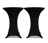 Berkfield Home Standing Table Cover √ò80cm Black Stretch 2 pcs Berkfield Home Black