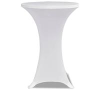 Berkfield Home Standing Table Cover √ò80cm White Stretch 2 pcs Berkfield Home White