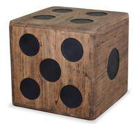 Berkfield Home Storage Box Mindi Wood 40x40x40 cm Dice Design in Brown | Size: 40 x 40 x 40 cm Berkfield Home Brown 40 x 40 x 40 cm
