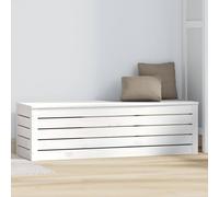Berkfield Home Storage Box White 109x36.5x33 cm Solid Wood Pine Berkfield Home White 109x36.5x33 cm