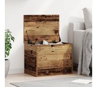 Berkfield Home Storage Box with Lid Old Wood 60x42x46 cm Engineered Wood in Brown | Size: 60 x 42 x 46 cm Berkfield Home Brown 60 x 42 x 46 cm
