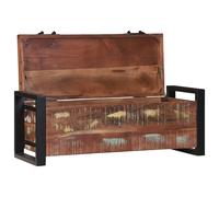 Berkfield Home Storage Chests 80x30x30cm Solid Reclaimed Wood & Metal in Brown | Size: 80 x 30 x 30 cm Berkfield Home Brown 80 x 30 x 30 cm