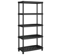 Berkfield Home Storage Shelf 5-Tier Black 93.5x45.5x194.5 cm PP Berkfield Home Black 93.5x45.5x194.5 cm