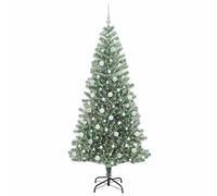Berkfield Home Stunning Artificial Christmas Tree Snow Flocked with LED Light 210 cm in Green Berkfield Home Green